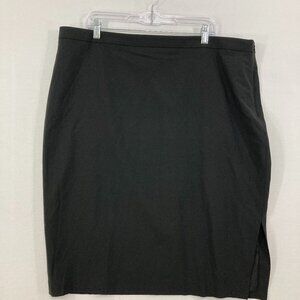New Banana Republic size 20 Plus Black Italian Wool Blend Pencil Skirt Office
